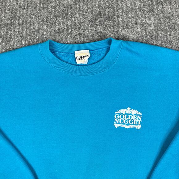 Golden Nugget Sweatshirt Mens Size XL Blue Casino Graphic Crewneck Pullover - Picture 2 of 8